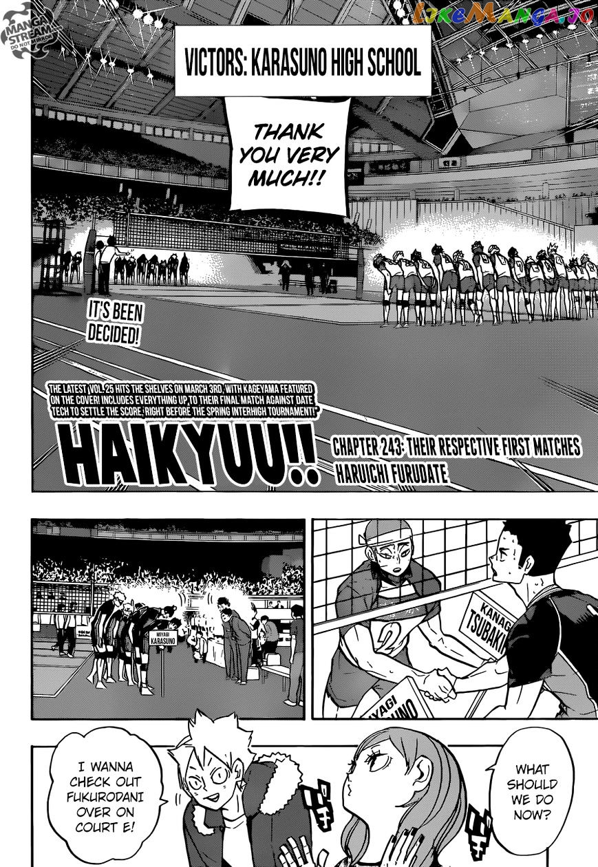 Haikyuu!!, Chapter 243 image 03